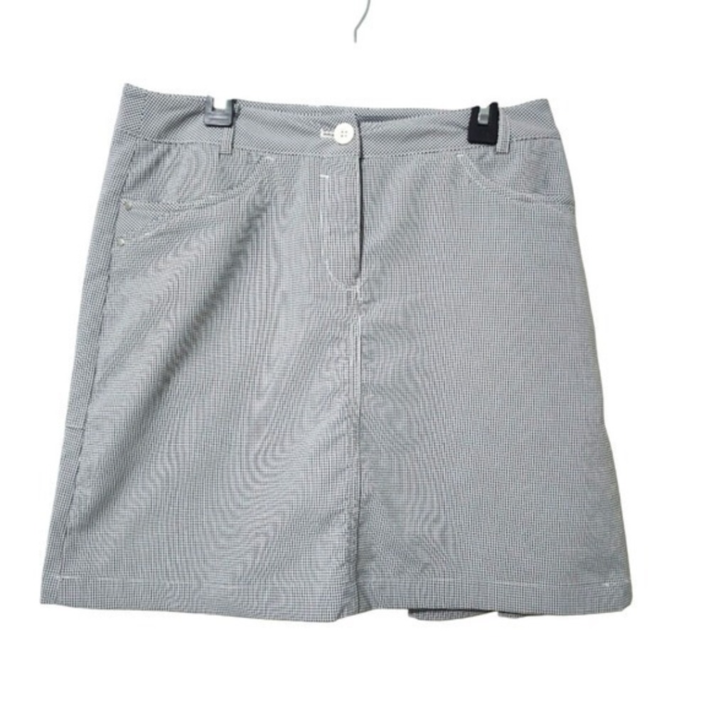 Nivo Black White Micro‎ Check Pleated Back Golf Skort Size 4